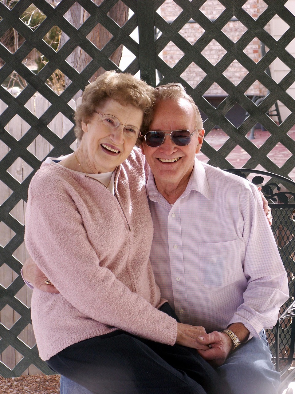 Smiling senior couple